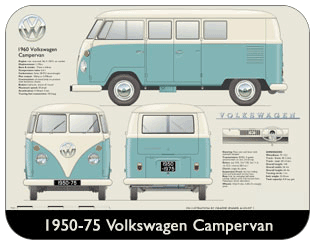 VW Campervan 1950-67 Place Mat, Medium